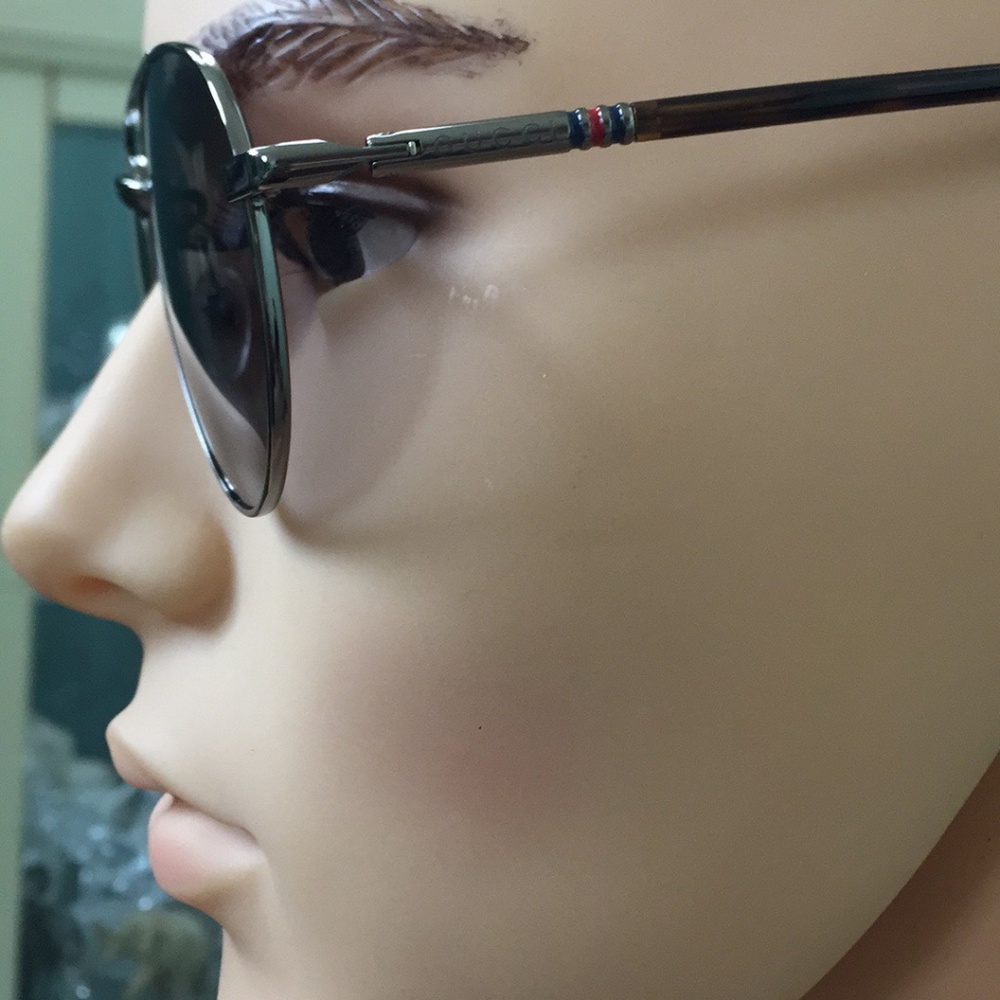 GUCCI – 56mm Aviator Sunglasses RUTHENIUM RUTHENIU - Picture 5 of 9